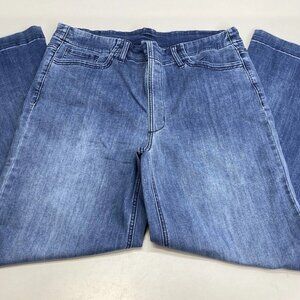 Franne Golde Women’s Wide-Leg Stretch Jeans – Blue – Size XL